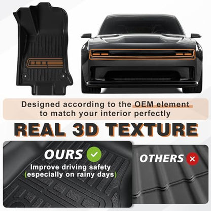 Floor Mats for 2024 2025 2026 Dodge Charger EV Accessories