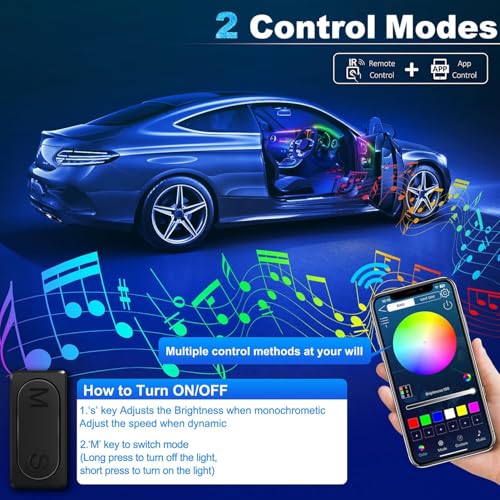 Dreamcolor Acrylic Interior Car LED Strip Light with Wireless APP