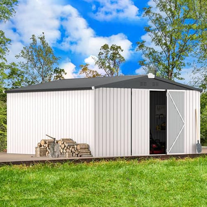 12' x 12' Large Waterproof Metal Outdoor Storage Shed