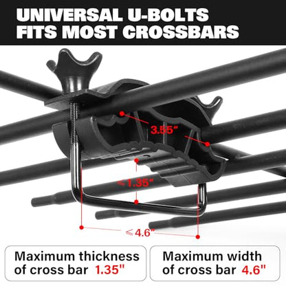 Roof Rack Carrier Basket Universal Rooftop 64" x 39" x 5" Large Size Roof Rack + Waterproof Bag