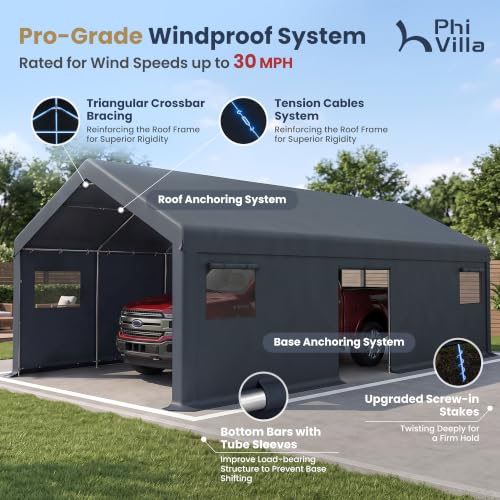 13x24ft Portable Garage Carport