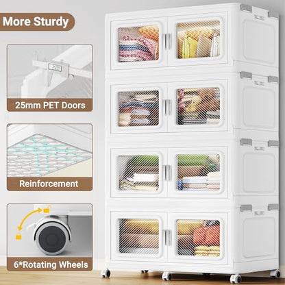 880 Qt Extra Large Stackable Storage Bin with Lids (4 Count)