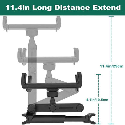 Car Headrest Tablet Mount Holder for 4-13" iPad Device, Universal Kids Stretchable Backseat Tablet Stand for with iPad Pro 12.9 10.5 9.7 Air Mini, Samsung Galaxy Tab, Kindle Fire, iPhone