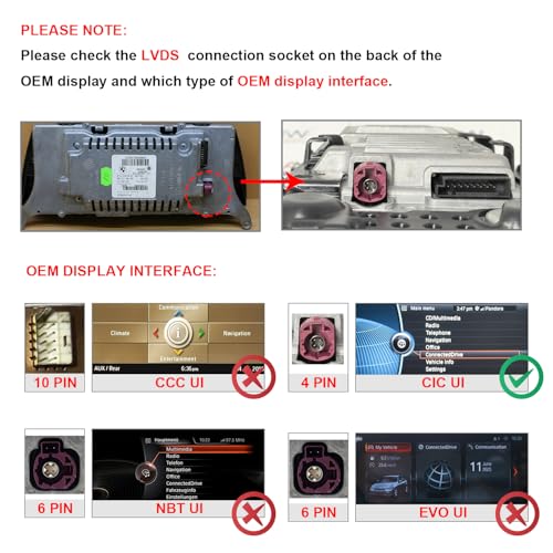 12.3" Ultra Thin Linux Screen for BMW X5 X6 E70 E71 CIC
