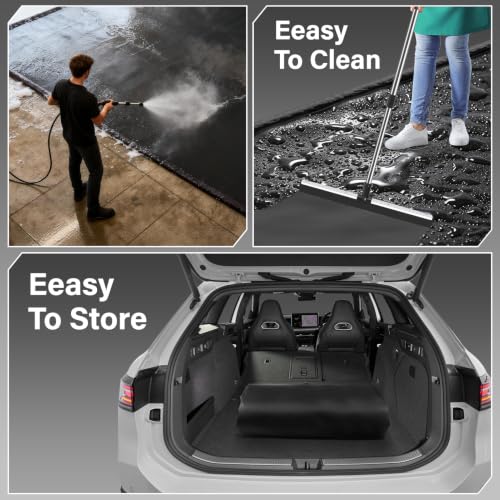 7'9" x 18' Garage Floor Mat 650 GSM Containment Mat for Under Car