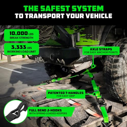 Car Hauler Tie Down Straps