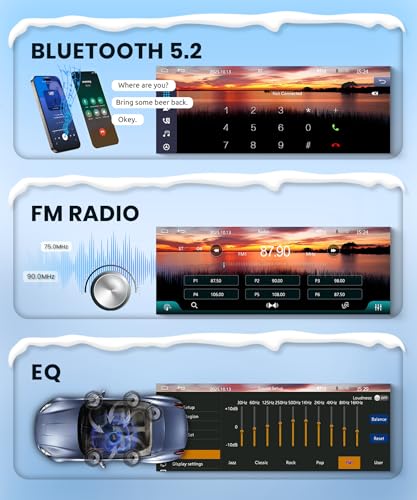 Single Din Car Stereo Wireless CarPlay