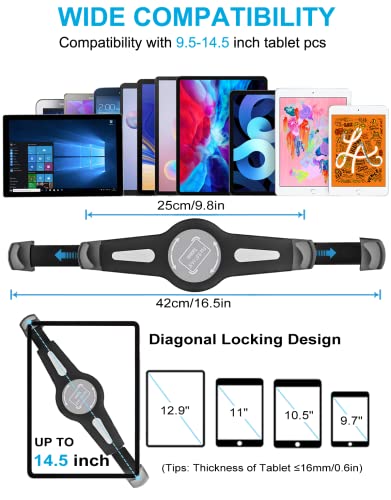 Car Truck Seat Rail Large Tablet Mount