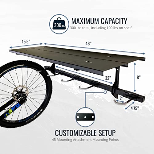 Bike Storage Rack with Shelf