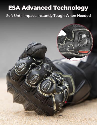 Leather Motorcycle Gloves for Men and Women