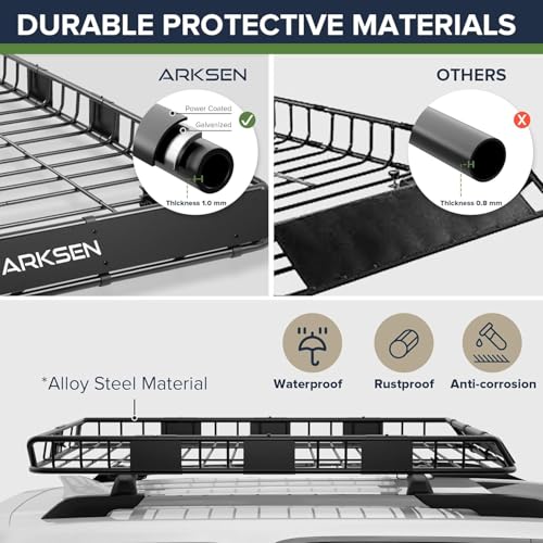 64" x 39" x 5" Roof Rack Cargo Basket with Bag
