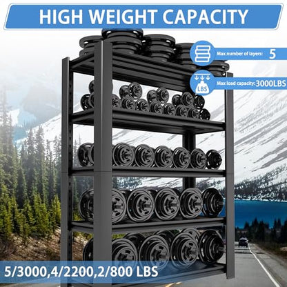 3000 LBS Capacity Metal Storage Rack 72" H x 48" W x 20" D (2 Count)
