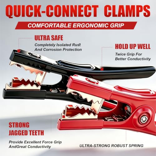 6 Gauge 20 Feet Jumper Cables (20 Foot)