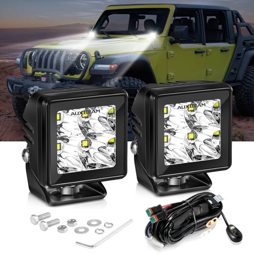 Pod Lights 2 Inch White Spot Beam Offroad LED Cube (2 Count)