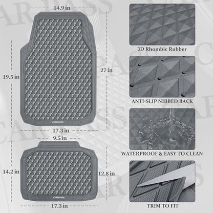 Gray Rubber Car Mats