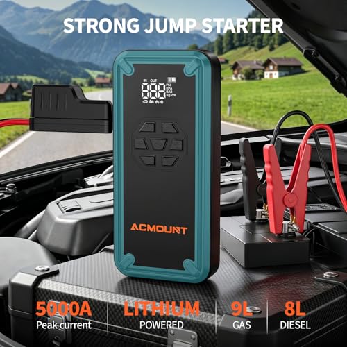 W160 5000A Jump Starter with Air Compressor 150PSI