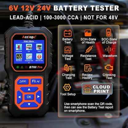 BT60 PRO Car Battery Tester 6V