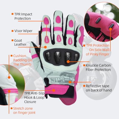 SPS 4 Winter Unisex Touchscreen Road Racing Motorcycle MTB Sports Gloves Also fit BMX MX ATV Mountain Bike Bicycle Cycling Off