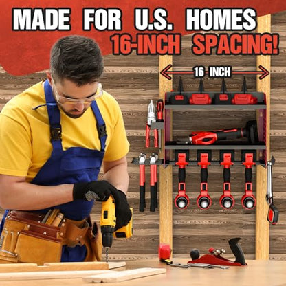 Power Tool Organizer with Charging Station