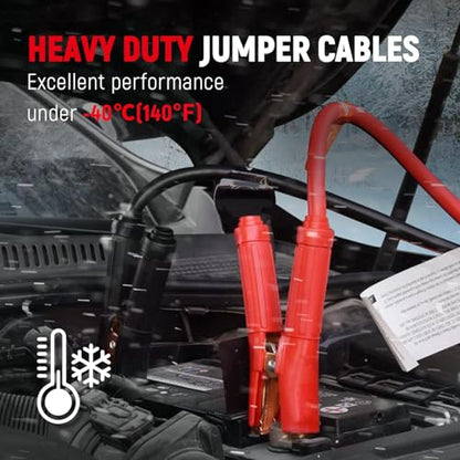 0 Gauge 20 Feet 1000 Amp Heavy Duty Jumper Cables for Car