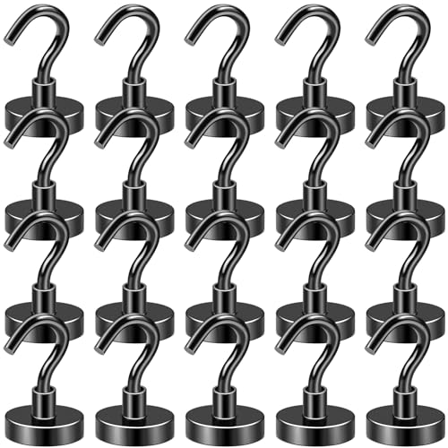 Magnetic Hooks 20pcs 50lbs Cruise Essentials 2026 Magnet Hook Black (20 Count)