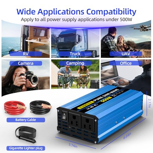 500W 24V Pure Sine Wave Inverter