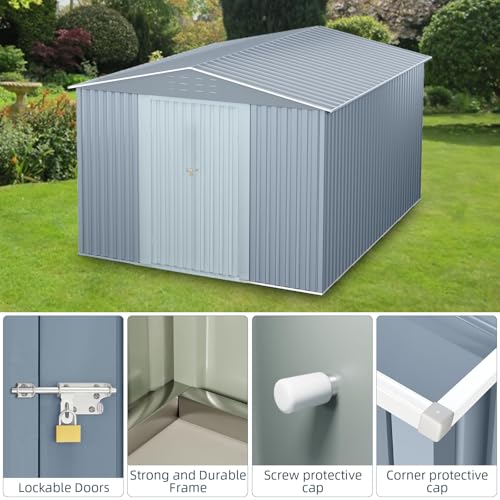 8X12FT Outdoor Metal Storage Shed