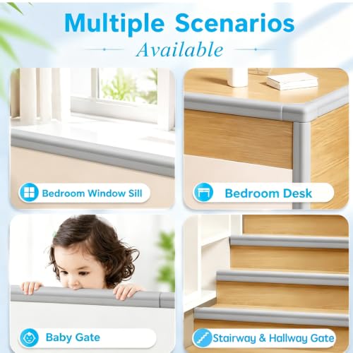 Foam Baby Edge Protector Strip Furniture Safety 1.8inx6.56FT（Grey）