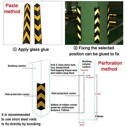 Reflective Rubber Wall Corner Guard