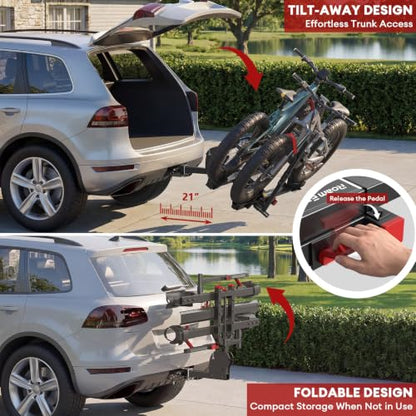 Hitch E Bike Rack with Ramp (2 Count)