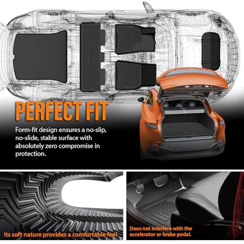 TPE Floor Mats Cargo Liner Fit Tesla Model Y Juniper 2024