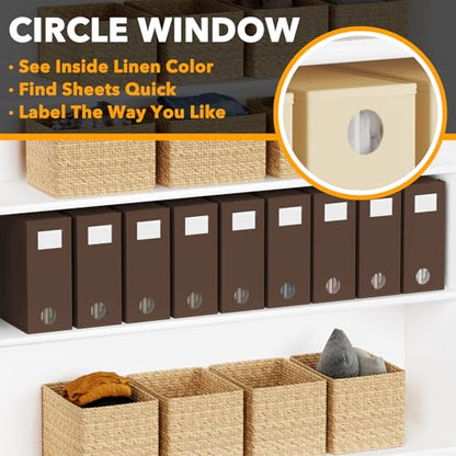 9 Pack Bed Sheet Organizers and Storage (9 Count)