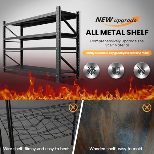 60” Wide Heavy Duty Metal Garage Shelving
