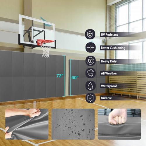60" 72" High Gym Wall Padding 2"