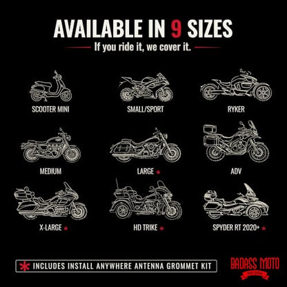 Waterproof Motorcycle Cover for Large Cruisers