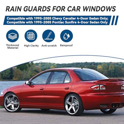 4pcs Window Visors Rain Guards for 1995