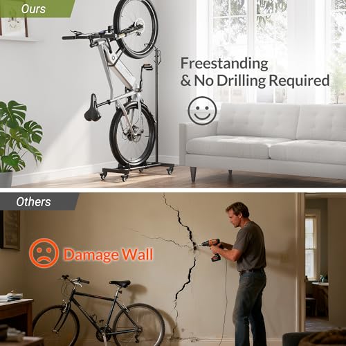 Vertical Bike Stand with Wheels