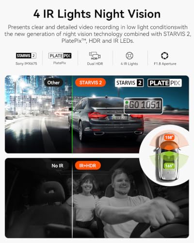 N2X 2.7K Dash Cam Front and Inside