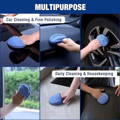 12 Pack Car Wax Applicator Pads with Finger Pocket (12 Count)