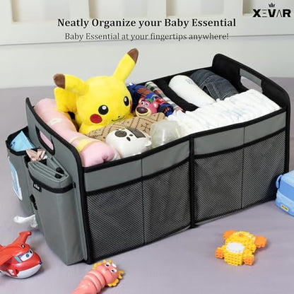 Baby Diaper Caddy Organizer with Changing Mat