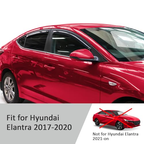 in Channel Extra Durable Rain Guards for Hyundai Elаntra 2017