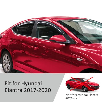 in Channel Extra Durable Rain Guards for Hyundai Elаntra 2017