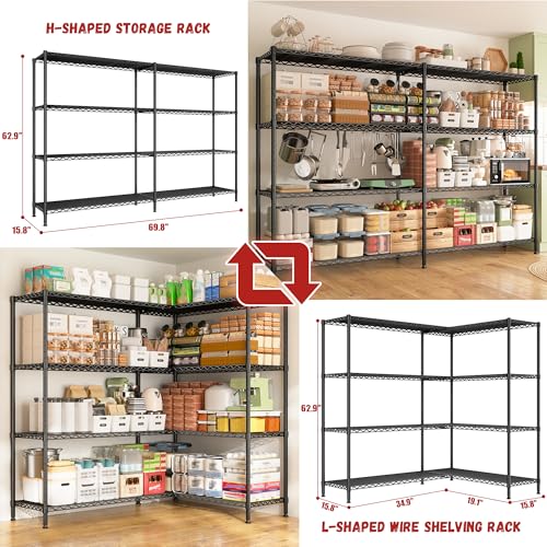 4 Tier Heavy Duty Wire Shelving