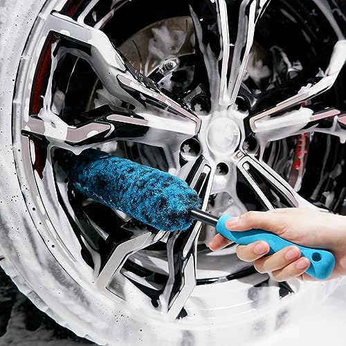 PRO Choice 4 Pack Long Handle Wheel Brush Kit for Cleaning Wheel and Tire