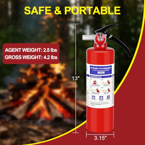 2 Pack ABC Fire Extinguishers with Mount (2 Count)