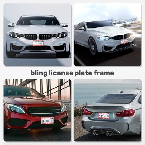 2 Pack License Plate Frames for Women