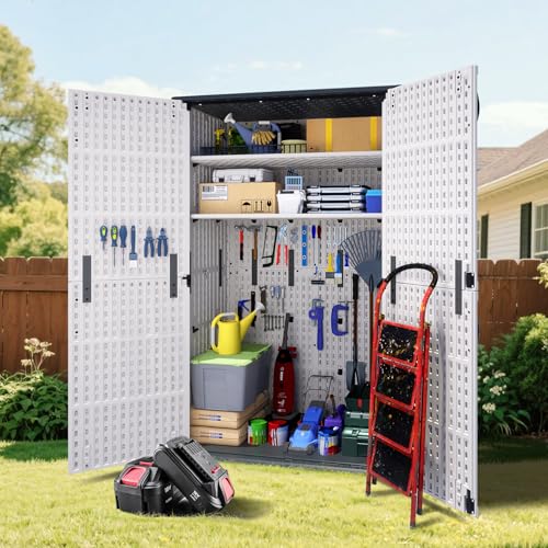 Outdoor Storage Cabinet with Lockable Doors