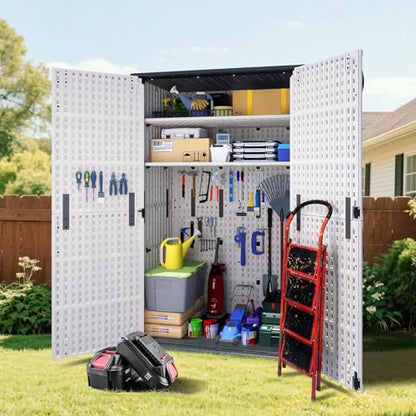 Outdoor Storage Cabinet with Lockable Doors
