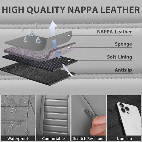Nappa Leather Car Seat Covers Full Set
