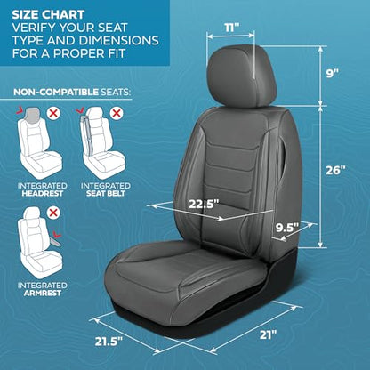 Elite Edition Faux Leather Seat Covers for Cars